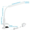 thumbnail image 5 of 5W Clamp Desk Lamp, Adjustable Gooseneck, Touch Control, 4000K Cool White, 5 of 7
