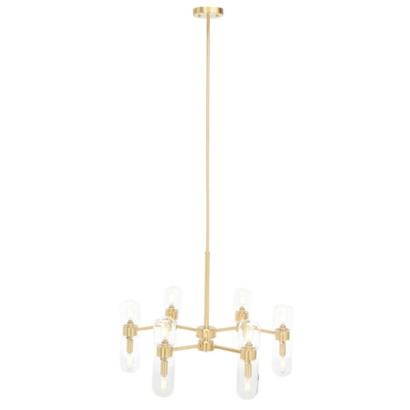 SAFAVIEH Darragh 12-Light Glam Gold Steel Chandelier