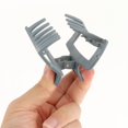 thumbnail image 4 of Pinzas para el cabello Macarena Acrílicas de diseño francés gris mate 8,5 cm, 4 of 8