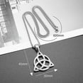 thumbnail image 4 of Trinity Celtic Knot Necklace Pendant 14K White Gold Vintage Nordic Lucky Necklace Men's Irish Amulet Jewelry, 4 of 6