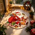 thumbnail image 4 of Santa Claus Christmas Carpet, Holiday Accent Rug, Soft Decorative Floor Mat, Seasonal Table And Sofa Area Carpet For Living Room Bedroom Entryway Festive Home Decor, 4 of 5