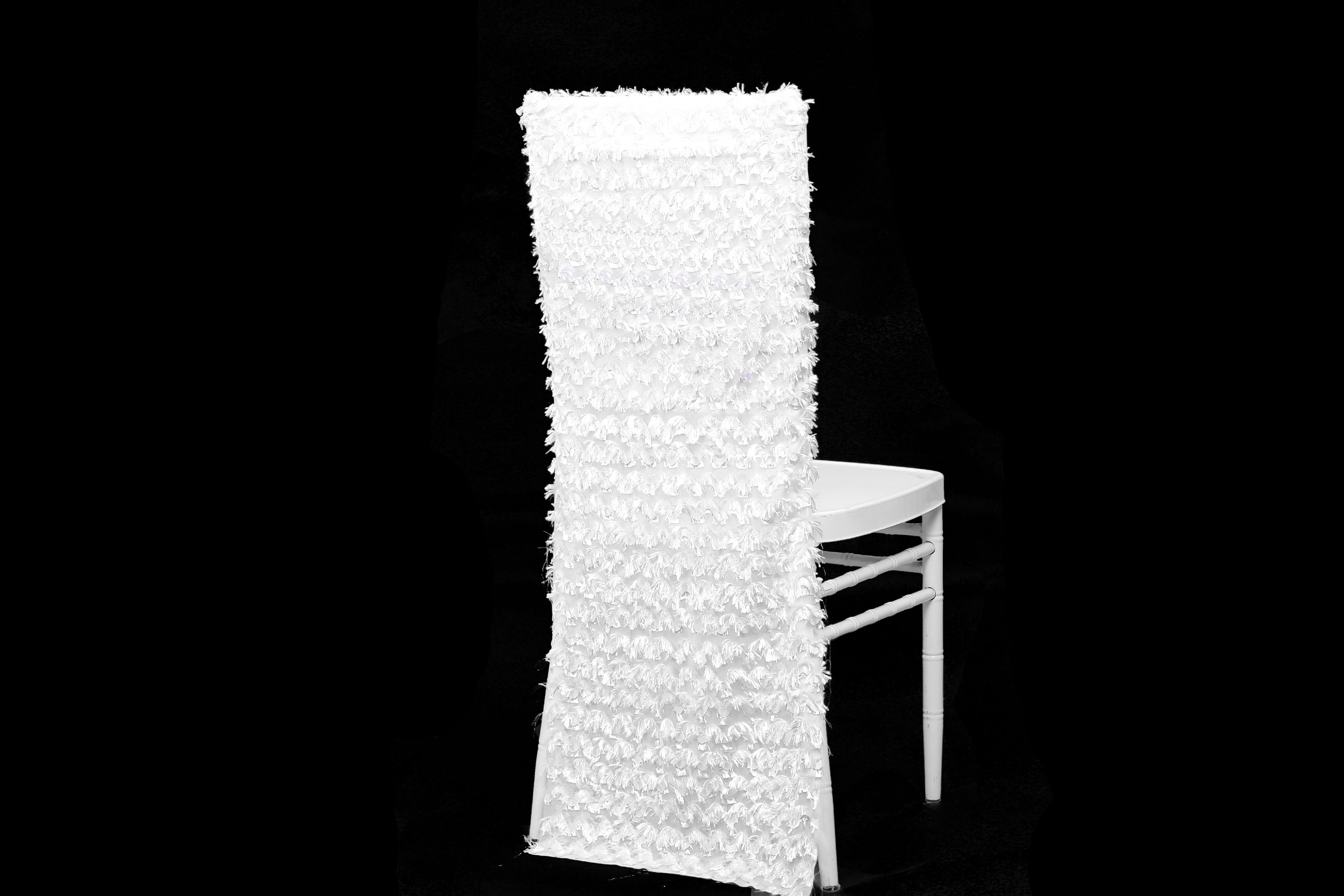 Bridal Chair Cover For Ceremony/ Ivory Chair Cover/ Sheer Sateen