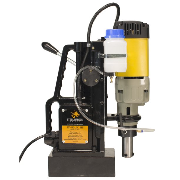 Steel Dragon Tools MD50 Magnetic Drill Press – Includes 7-Piece HSS Annular Cutter Kit For Metal Drilling
