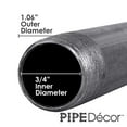 thumbnail image 4 of Pipe Decor 3/4? x 5? Malleable Cast Iron Pipe, Pre Cut, Industrial Steel Grey Fits Standard Three Quarter Inch Black Threaded Pipes Nipples and Fittings, Build Vintage DIY Furniture, 8 Pack, 4 of 5