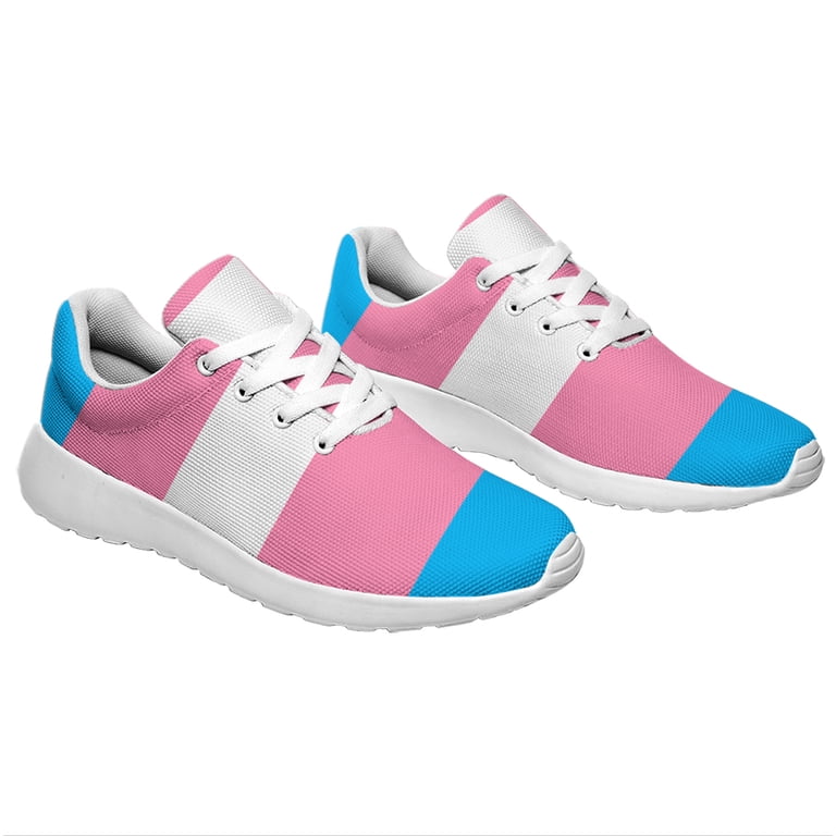 adidas gazelle silver green womens Modern Transgender Pride Shoes with Diagonal Flag Design – PRIDE7® main image 1