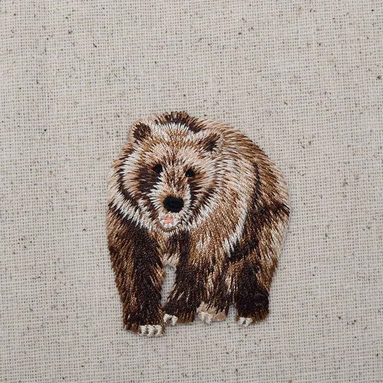 Brown Bear Animals Iron on Applique Embroidered Patch