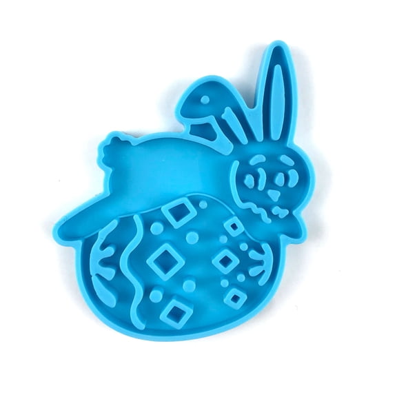 FFENYAN Easter Day Gift Easter Keychain Mold Keyring Pendant Epoxy Resin Molds Easter Silicone Mould