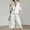 White, variant on Capri Sets Women 2 Piece Outfits Casual Plus Size Summer Outfit Half Zip Off Shoulder Tunic Shirt and Capri Pants Set Beach Vacation Wear, Black 2XL