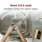S.O.S Steel Wool Dish Scrubber Pads, 18 Pack