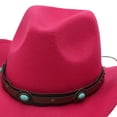 thumbnail image 4 of TAmten Western Cowboy Hat for Kids Classic Roll Up Hat Boys Girl(Hot Pink,3-8 Years), 4 of 4