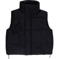 thumbnail image 4 of Noarlalf Puffer Vest Women Womens Vest Womens Vest Stand Collar Zip up Sleeveless Padded Gilet Coat with Pockets Black S, 4 of 9