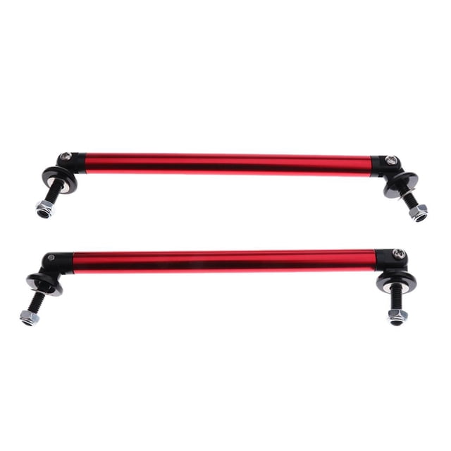 2 piezas ajustable Zulema Barra delantera del parachoques del coche 15 CM 5,9 pulgadas Rojo