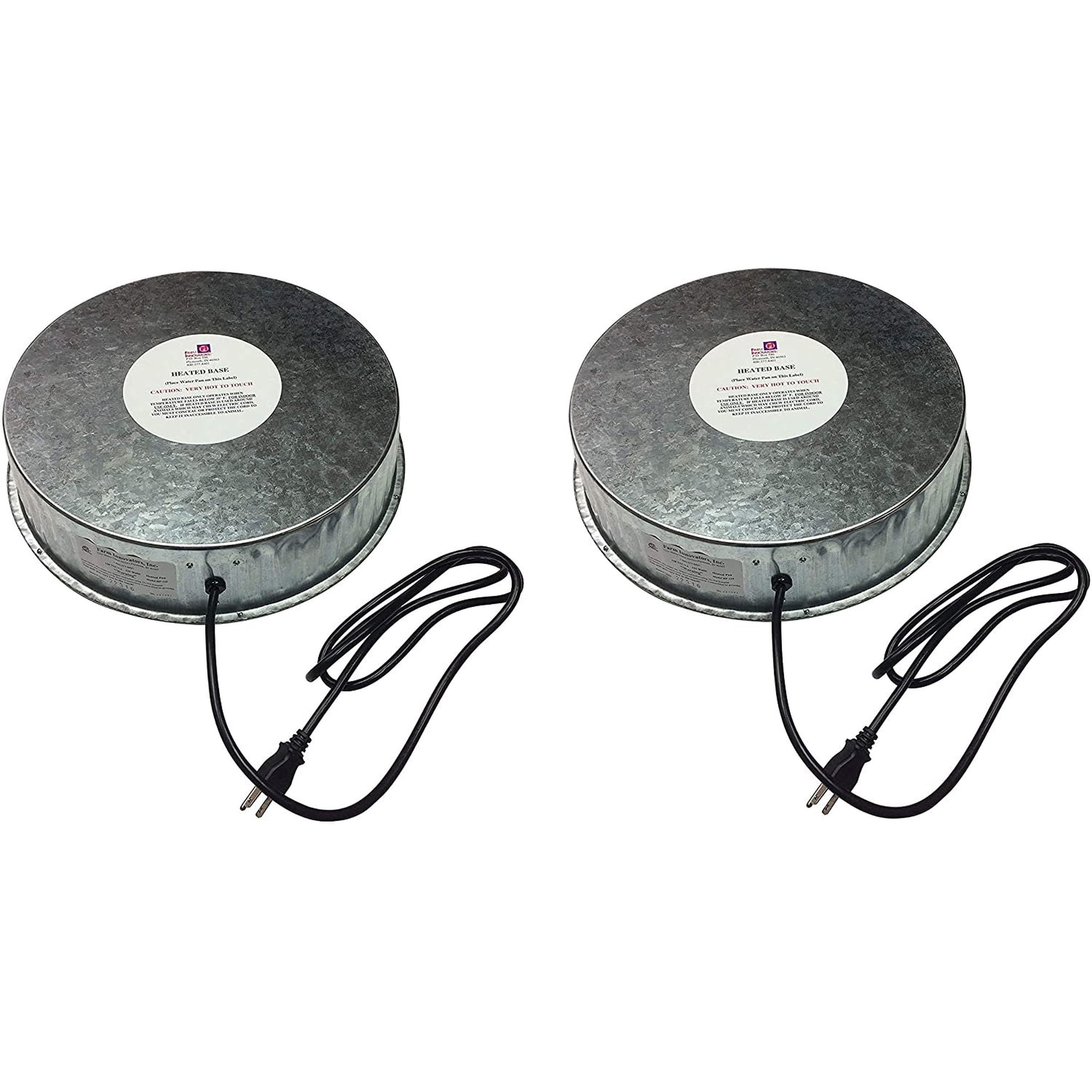 Farm Innovators Model HP-125 Heated Base for Metal Poultry Founts 125-Watt Two Pack