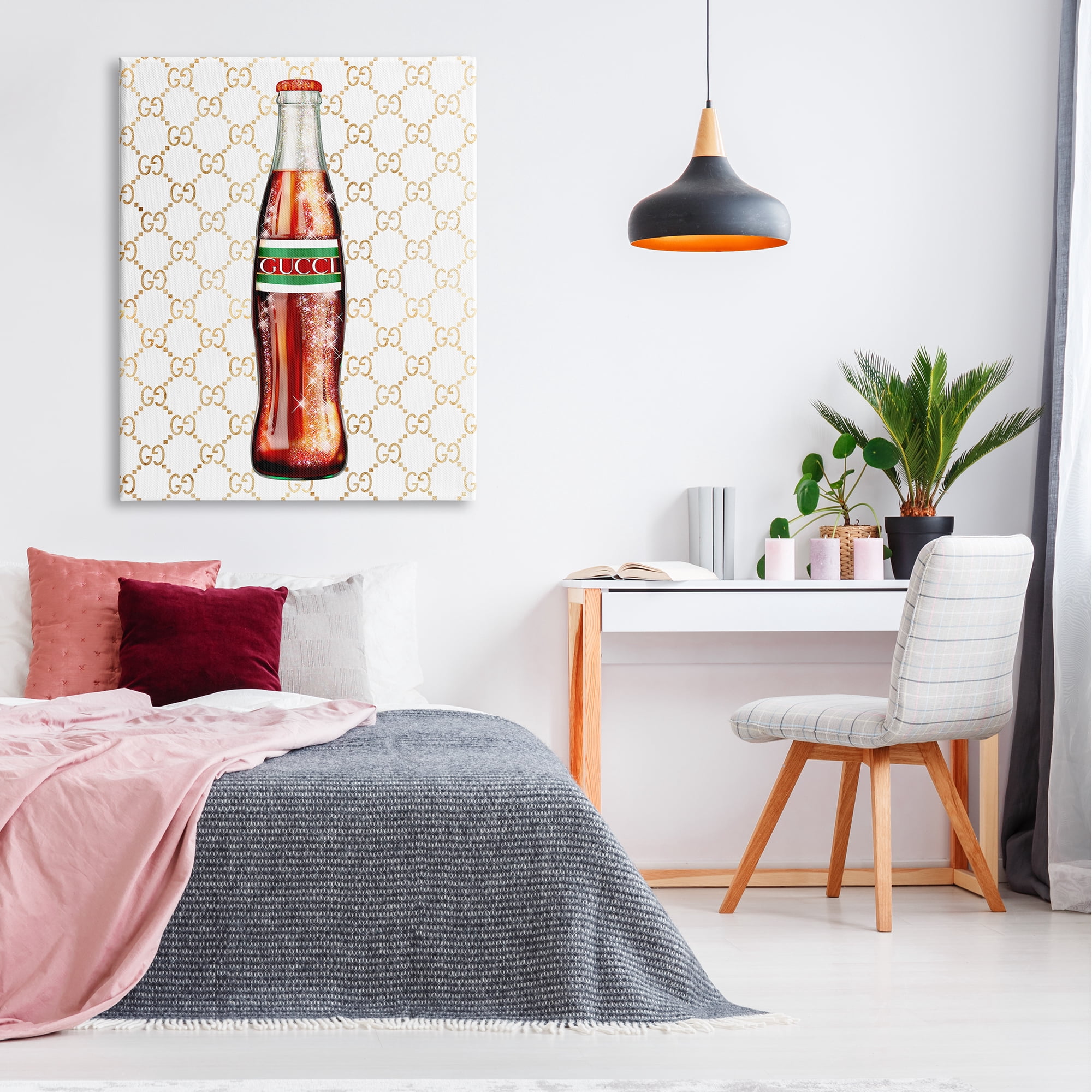 Stupell Industries Stylish Cola Bottle Kitchen Glam Fashion Pattern Graphic Art Gallery Wrapped Canvas Print Wall Art, Design by Ziwei Li