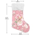 thumbnail image 2 of Coolnut 17.7 Inch Christmas Stockings, 2 PCS Watercolor Light Flowers Presonalized Large Stocking Sock for Family Holiday Xmas Party Decorations, 2 of 7
