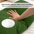 thumbnail image 2 of BedTreat Full Body Pillow Insert with Pillowcase for Adults,Long&Fluffy Pillow for Side Sleeper,Soft&Breathable (20X54,Green), 2 of 6
