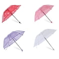 thumbnail image 3 of Transparent Heart Print Folding Sun Umbrella, Cute Lace Parasol, 3 of 8