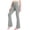Gray, variant on Girls Flare Leggings Criss Cross High Waisted Bell Bottom Kids Workout Dance Yoga Bootcut Pant with Pocket