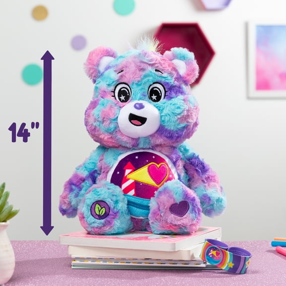 Care Bears - 14" Medium Plush - Color Splash Collection - Loveshine Bear