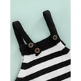 thumbnail image 6 of Franhais Baby Boy Girls Suspender Jumpsuit Casual Striped Newborn Infant Sleeveless Knitted Romper, 6 of 8