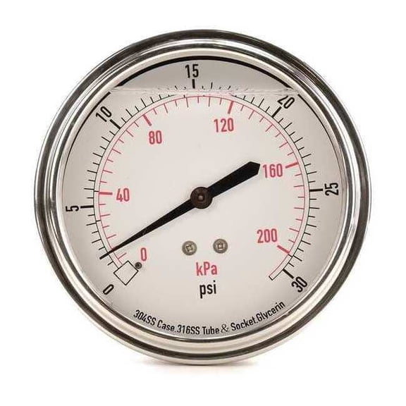Manufacturer Varies Pressure Gauge,Liquid Filled,3-1/2 In 4CFU9