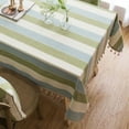 thumbnail image 6 of sruoe Tablecloth, Rectangle Tablecloths, Washable Foldable Modern Green Tablecloths, Table Cloth for Dining, Home, Party, Picnic, Polyester, 6 of 6