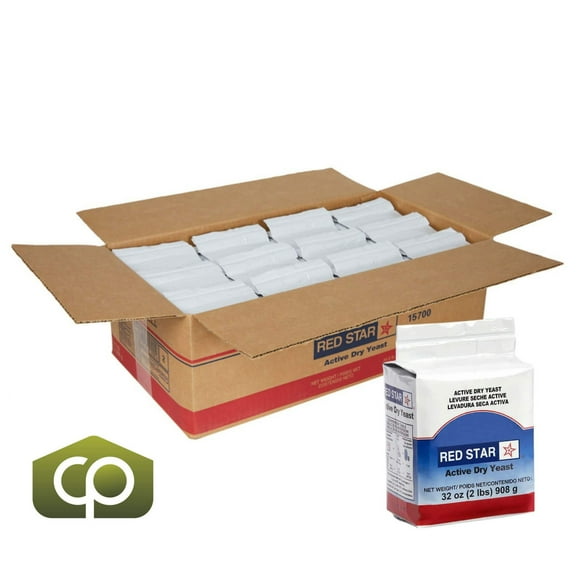 Lesaffre Red Star Bakers Active Dry Yeast 1 lb. Vacuum Pack - 20/Case