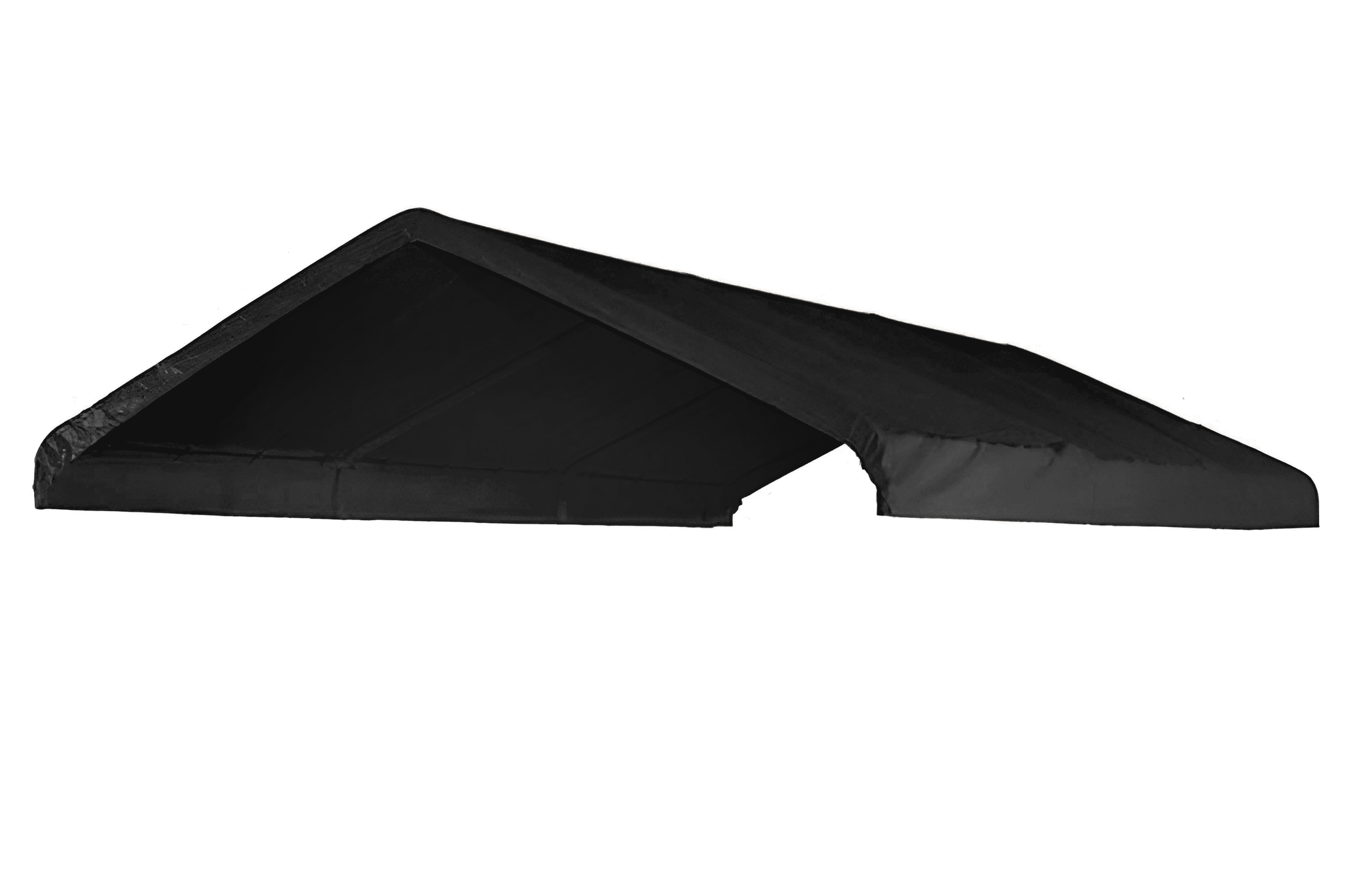 12' X 20' Canopy Replacement Cover - for Frames 10' W X 20' L (See Diagram) Black Carport Replacement Top