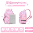 thumbnail image 4 of Soda Candy Kids Backpack Kawaii Printed School Girls Backpacks, Lightweight Water Resistant Boys Bookbag for Primary Kindergarten Elementary Preschool Middle School, Pink Dinosaur, 4 of 9