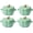 Green, variant on Pumpkin Bowl Set with Lid and Handle, Set of 4 Ceramic Ramekins for Baking, Casserole Dish Individual Severing Pot, Stoneware, Oven Safe, 14 Oz (Orange)