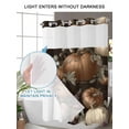 thumbnail image 4 of No Hook Cloth Fabric Shower Curtain with Snap in Liner, Vintage Pumpkins Fall Waterproof Shower Curtains Set with See Through Top Window, Thanksgiving Botanical Retro Bath Curtains Shower 60"x72", 4 of 6