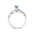 thumbnail image 2 of 3/4ct Pave Treated Blue Diamond Infinity Engagement Ring Set 14K White Gold, 2 of 3