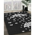 thumbnail image 3 of Ahgly Company Machine Washable Indoor Round Transitional Night Black Area Rugs, 8' Round, 3 of 7