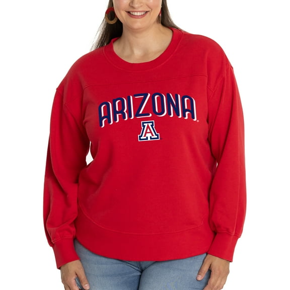 Women's  Red Arizona Wildcats Yvette Pullover Sweatshirt
