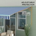 thumbnail image 3 of Yardi Yarda 16.5' x 10' Electric Awning, Retractable Awning for Door and Window, Awning with LED Lights and Remote Controller, Blue and White, 3 of 11