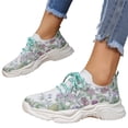 thumbnail image 3 of Sopiago Walking Shoes Women Women Running Shoes Lightweight Breathable Slip on Sneakers Casual Comfortable Workout Shoes Athletic Green,40, 3 of 6