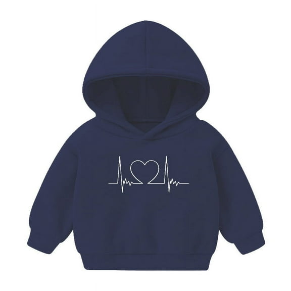 Symoid Sweatshirt for Toddler Boys,Holiday Sweat Shirt for Kids,Pullover Graphic Fleece Hooded Child Clothing,Navy,Size 3 T