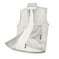 thumbnail image 5 of Mifsaly Men's Lightweight Windbreaker Vest Stand Collar Zip Up Sleeveless Jacket Casual Sportswear Running Outerwear Waistcoat with Zip Pockets for Golf Hiking Travel White,XXXL, 5 of 5