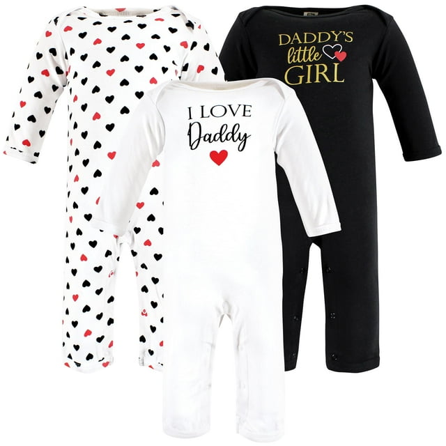 Hudson Baby Mono De Algodón Unisex Para Bebé Niña-Papá Rojo Negro 0-3 Meses