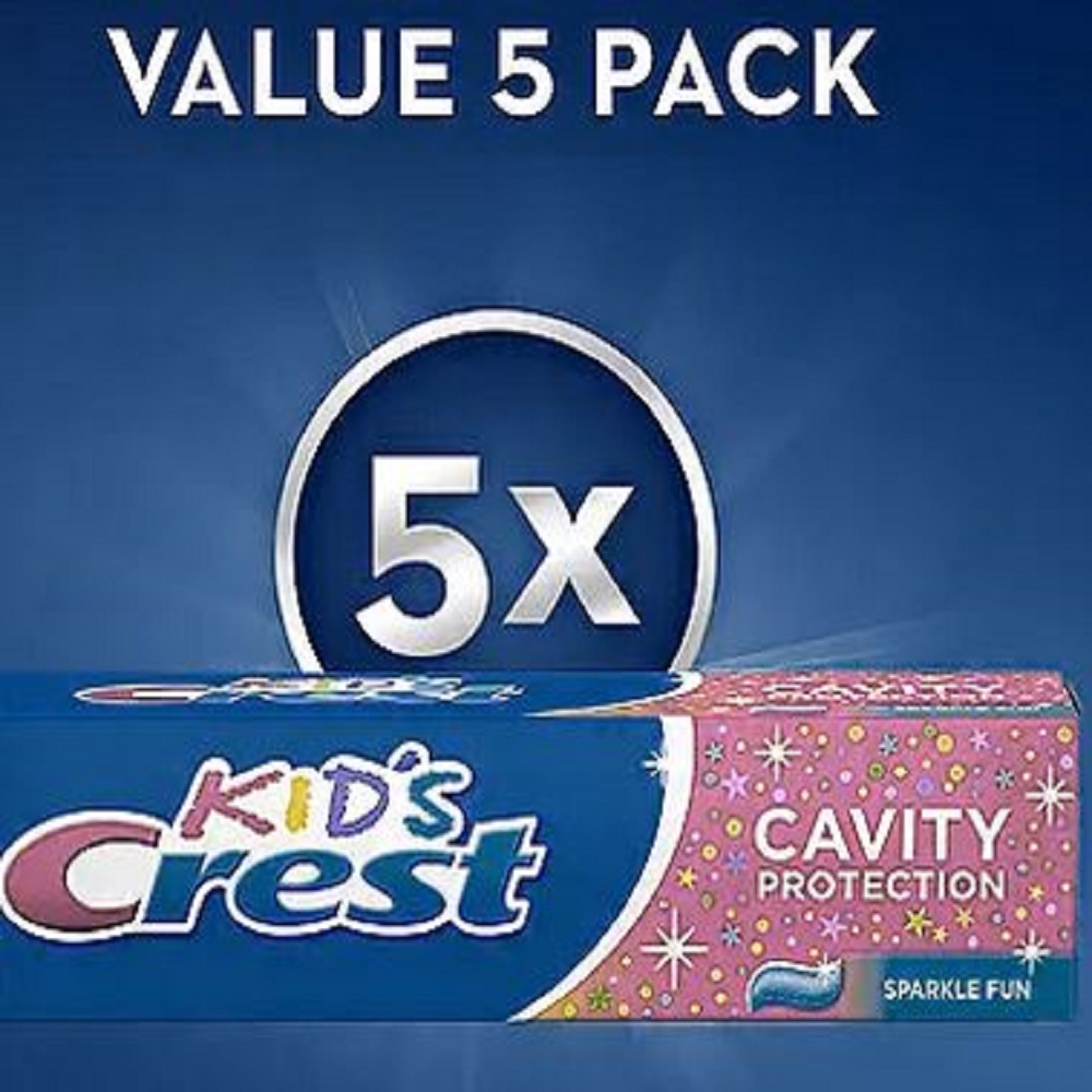 Crest Kid's Toothpaste, Sparkle Fun 4.6 oz, 5 pk. - image 4 of 6