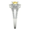 thumbnail image 3 of Three-Stone Engagement Ring for Women - 2.16ct Natural Citrine in 14K White Gold Promise Ring, 3 of 6