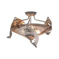 thumbnail image 4 of Meyda Tiffany 51074 Trout 3 Light 18" Wide Semi Flush Ceiling Fixture, 4 of 6