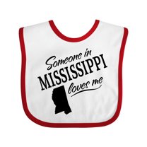 Inktastic Someone in Mississippi Loves Me Boys or Girls Baby Bib