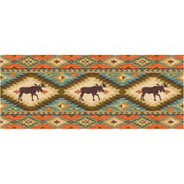 Mayberry Rug CC10520 20X44 20 x 44 in. Cozy Cabin Yukon Printed Nylon Kitchen Mat & Rug, Multi Color