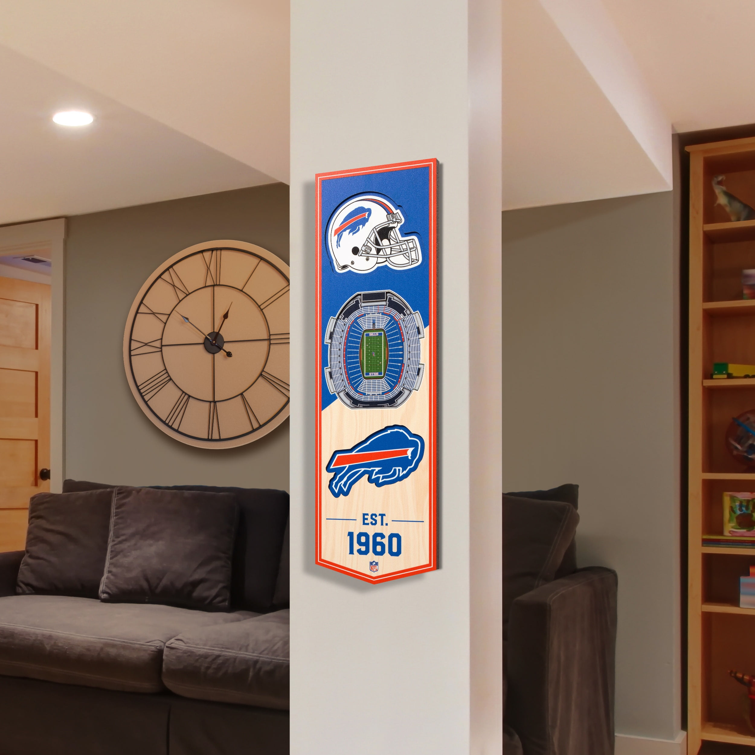 Buffalo Bills 6'' x 19'' 3D StadiumView Banner