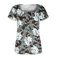 thumbnail image 3 of Blouses à Manches Courtes pour Femmes Mode Imprimée Décontractée Col Rond T-Shirt Ample Blouse Hauts à Manches Courtes pour Femmes, 3 of 5
