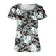 thumbnail image 4 of Fiudx Ofertas Relámpago Blusa Holgada de Manga Corta con Cuello Redondo Informal Estampada a La Moda para Mujer, 4 of 5
