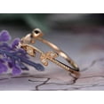 thumbnail image 3 of 0.25 Carat ring Wedding Band in Flower Design Antique Style Band with 18k Gold Plating, 3 of 8