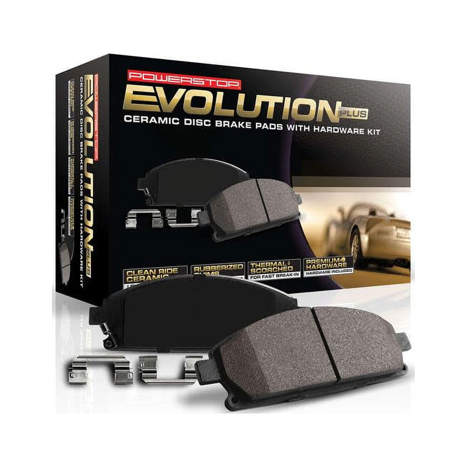 Power Stop Rear Z17 Evolution Ceramic Brake Pads with Hardware 17-2391