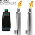 thumbnail image 5 of Sorbus 2-Pack Stainless Steel Torches - 5 ft. Long Garden Patio Décor  (Silver - Cylinder), 5 of 10